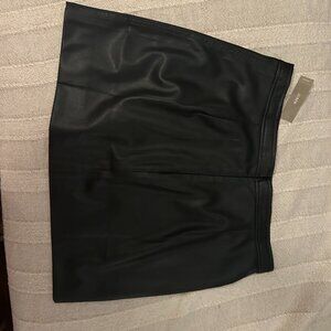 Never worn, with tags! J.Crew Black Faux Leather Mini Skirt, Size 6